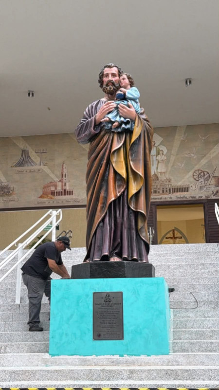 Comunidade se prepara para bÃªnÃ§Ã£o da imagem de SÃ£o JosÃ© e procissÃ£o no dia 12 de outubro