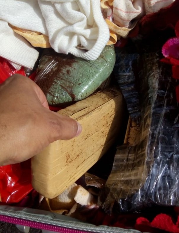 Pol�cia Rodovi�ria prende mulher com mais de 7kg de maconha em �nibus na SP-425