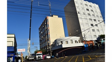 Iniciadas as obras de recuperação da fachada do Paço Municipal de Adamantina
