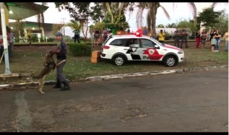 Canil Setorial do 25°BPM/I marca presença na festa em comemoração ao aniversário de Inúbia Paulista