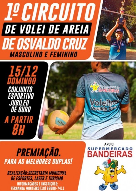 '1º Circuito de Vôlei de Praia' realizado em Osvaldo Cruz foi um sucesso