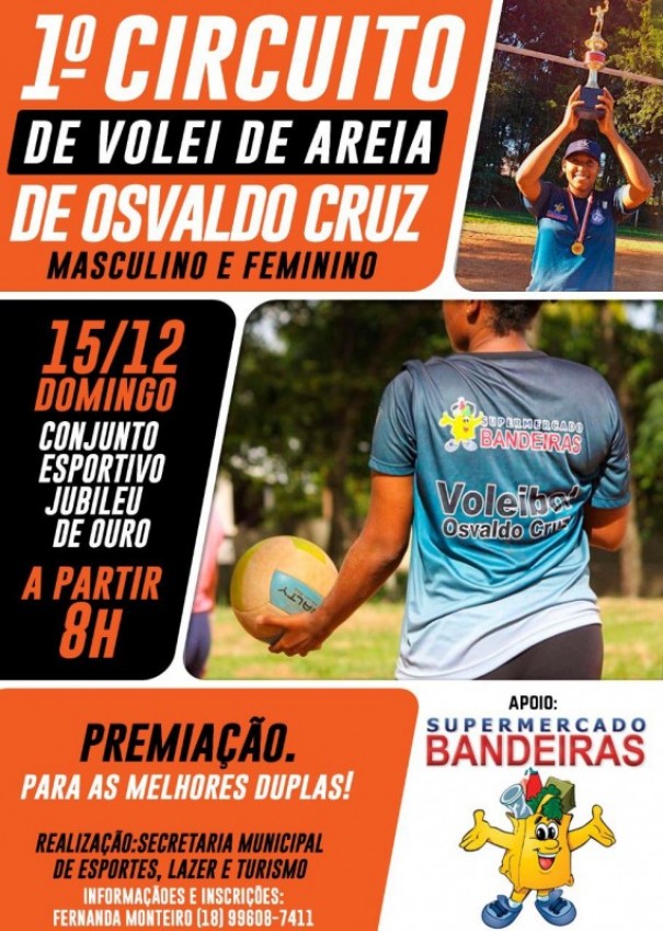 '1 Circuito de Vlei de Praia' realizado em Osvaldo Cruz foi um sucesso