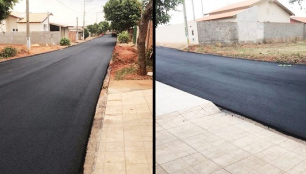 Novas ruas so beneficiadas com recapeamento asfltico em Salmouro
