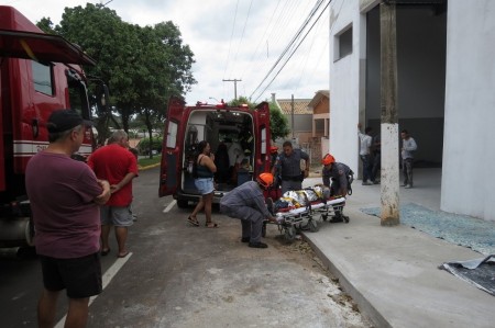 Trabalhador leva descarga elétrica e sofre queimaduras ao pintar barracão comercial em Dracena