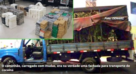 Caminhão com placas de Tupã é envolvido na apreensão de meia tonelada de cocaína