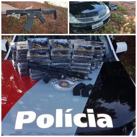 Veículo com fundo falso, arma e droga é aprendido em Paulicéia