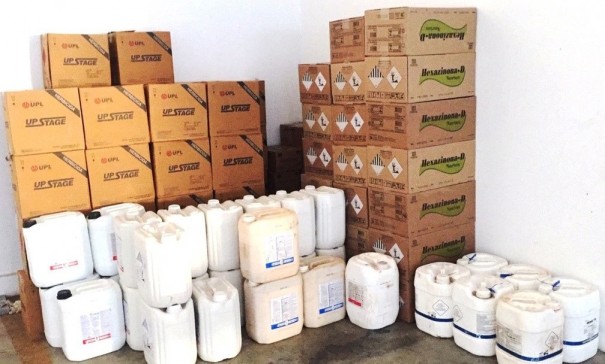 Investiga��o aponta que defensivos agr�colas apreendidos em propriedade rural eram produtos de roubo