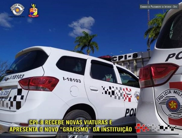 CPI-8 recebe novas viaturas e apresenta novo grafismo estabelecido para veculos da instituio