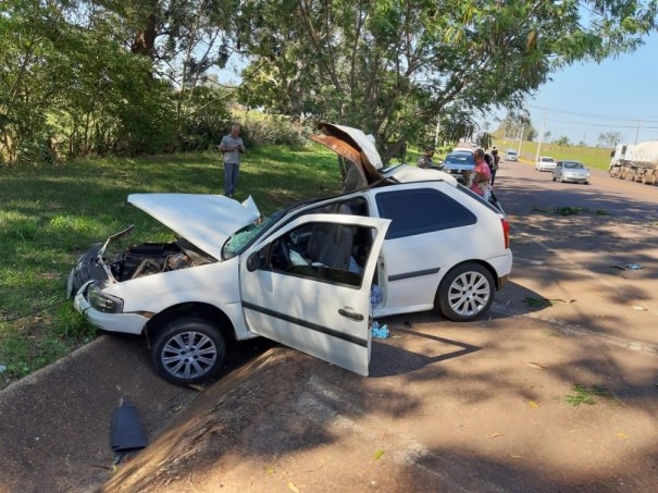 Crian�a e gestante s�o v�timas de acidente de tr�nsito na Estrada da Amizade