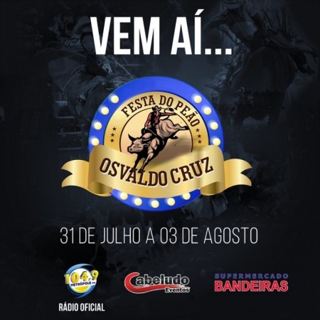 Comissão Organizadora divulga grade de Shows da Festa do Peão de Osvaldo Cruz