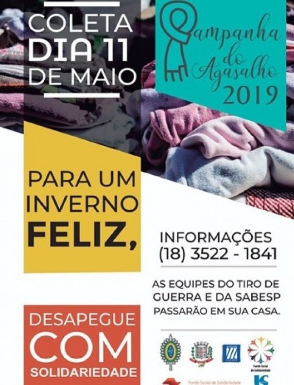 Campanha do Agasalho 2019 de Adamantina realiza coleta sbado