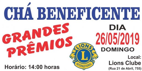 Lions Clube realiza Ch� Beneficente neste domingo
