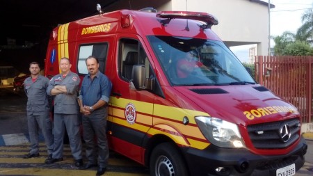 OC recebe da Secretaria de Estado da Saúde uma nova unidade resgate para o Corpo de Bombeiros 