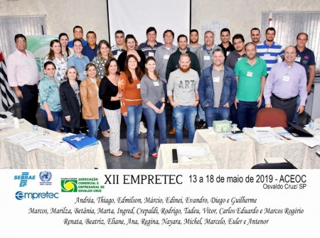 ACEOC e SEBRAE concluem formação da 12ª Turma do Empretec em Osvaldo Cruz