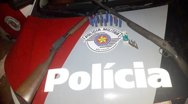PM apreende armas em fazenda no bairro Lagoa Seca