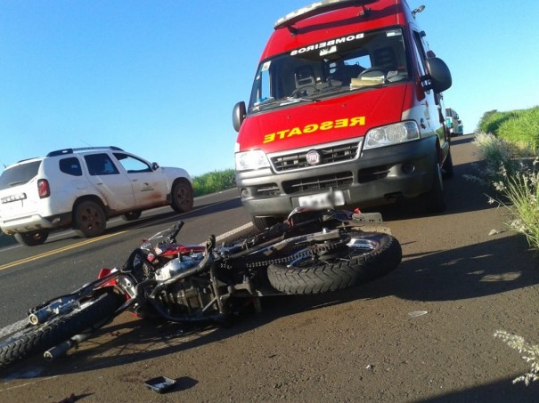 Acidente na SP-425 deixa motociclista gravemente ferido
