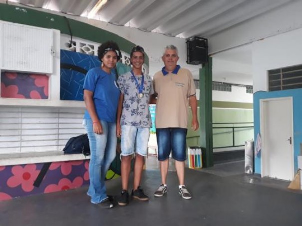 Aluno de Sagres vence etapa de Damas e modalidade ser implantada na Escola da Famlia do municpio