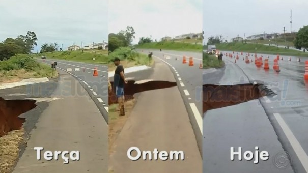 Aumenta a eroso em rodovia de Quintana