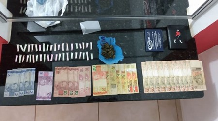 Em ocorrência de perturbação do sossego em festa, PM prende traficante de drogas