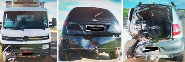 Acidente envolve tr�s ve�culos na Rodovia Comandante Jo�o Ribeiro de Barros