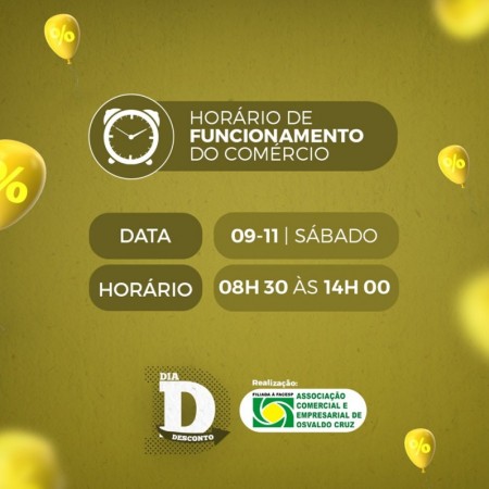 ACEOC promove mais um 'Dia D Desconto' neste sábado (09)