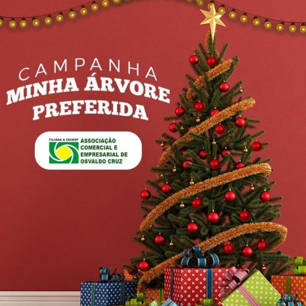 ACEOC prepara o concurso 'Minha rvore de Natal Preferida' no comrcio de Osvaldo Cruz
