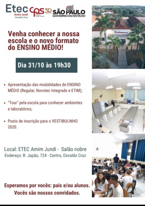 Etec Amim Jundi apresenta novo formato do Ensino Mdio