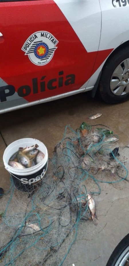 Dois indivíduos foram flagrados furtando peixes da represa de uma empresa em OC