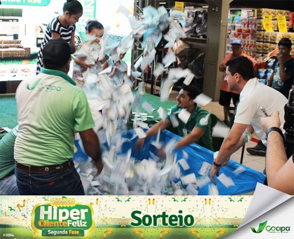 Cocipa sorteia prmios da 2 fase da Promoo Hiper Cliente Feliz