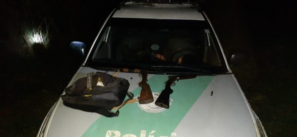 Espingardas e cartuchos s�o apreendidos no Parque Estadual Morro do Diabo