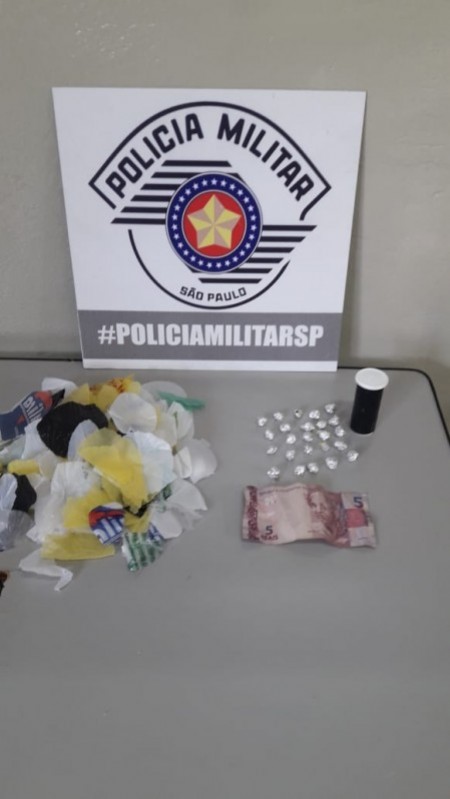 Traficante é preso pela PM na Vila Esperança, em Osvaldo Cruz