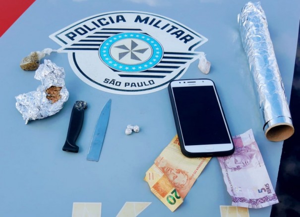 PM prende dois indiv�duos por Tr�fico de drogas e Associa��o Criminosa, em Osvaldo Cruz