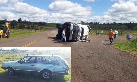 Acidente na vicinal Tupã / Arco Íris deixa caminhoneiro ferido nesta segunda-feira (30)