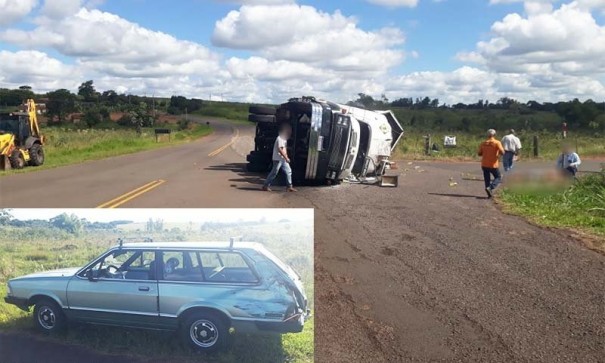 Acidente na vicinal Tup� / Arco �ris deixa caminhoneiro ferido nesta segunda-feira (30)