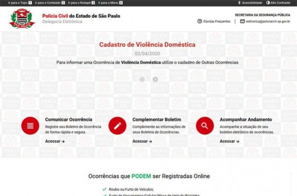 Polcia Civil de SP permite registro eletrnico de violncia domstica