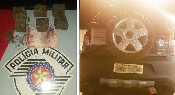 Pol�cia Militar de Tup� recupera carro furtado em Ara�atuba e apreende entorpecente