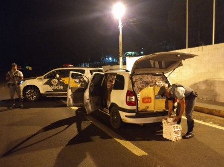 Fiscalização apreende 20 mil maços de cigarros contrabandeados do Paraguai em Taciba