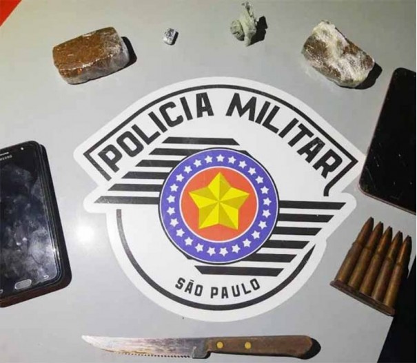 Pol�cia Militar evita a morte de mulher e prende homem com droga e muni��es de fuzil em Luc�lia