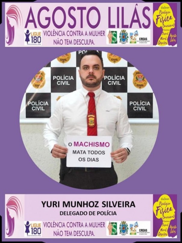 Polcia Civil de Luclia participa de campanha contra violncia domstica