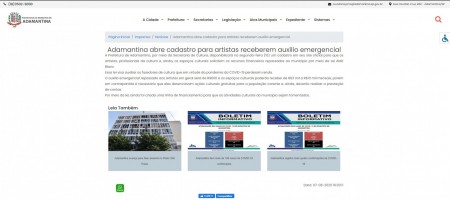 Adamantina abre cadastro para artistas receberem auxílio emergencial