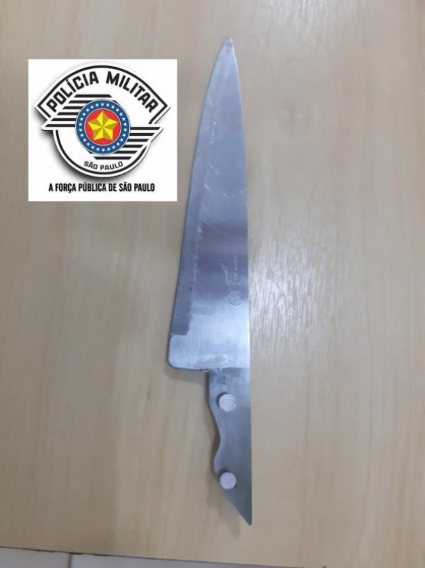 Com faca, homem � preso ap�s tentar agredir a ex-mulher em Luc�lia