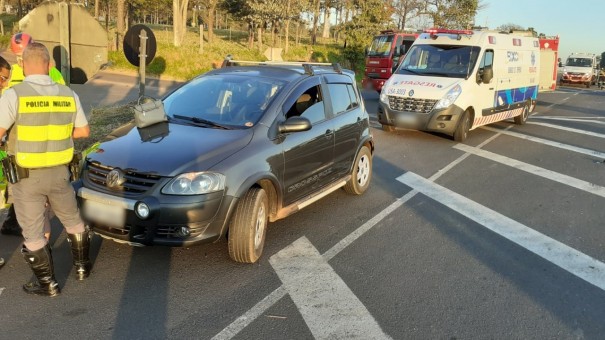 Acidente no trevo do Chaparral em Tup� deixa mulher com ferimentos graves
