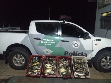 Fiscalização flagra saída de pescadores do Rio Paraná, aplica multas de R$ 5 mil e apreende 90kg de peixes