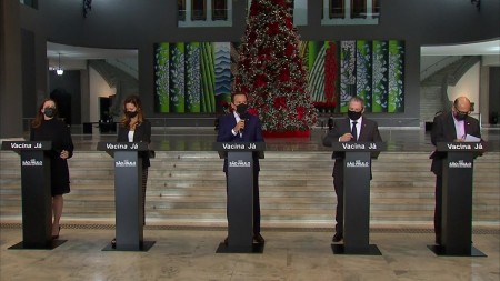 Doria diz que vacinação contra Covid-19 em SP começa no dia 25 de janeiro em profissionais de saúde, indígenas e quilombolas