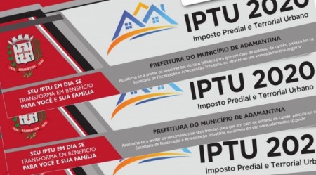 Carnês do IPTU começaram a ser entregues nesta quarta-feira em Adamantina