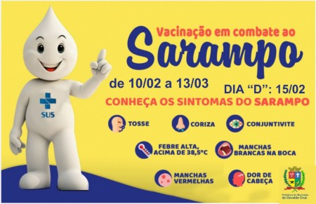 Secretaria Municipal de Saúde de OC realiza Campanha de Vacinação contra o Sarampo