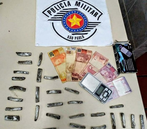 Morador de Bastos � preso acusado de tr�fico de entorpecente