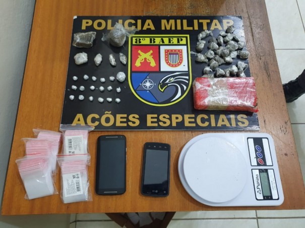 BAEP prende casal por tr�fico de drogas, associa��o ao tr�fico e corrup��o de menor em Osvaldo Cruz