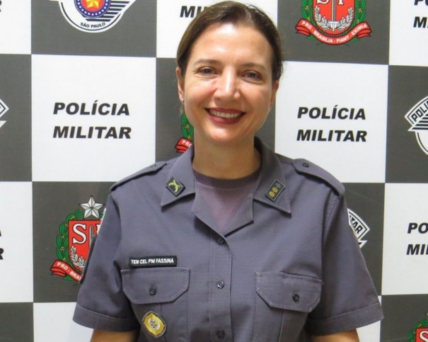 Tenente-coronel Renata Fassina � a 1� mulher a comandar batalh�o da PM com sede em Presidente Prudente