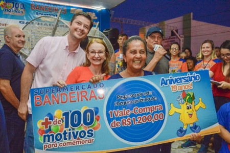 Supermercado Bandeiras encerra campanha de Aniversário de 19 anos 'Mais de 100 motivos para comemorar'